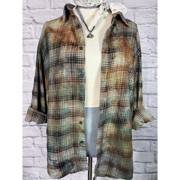 other Tops - Reworked/upcycled flannel shirt